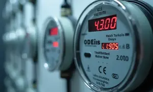 Cyfrowy licznik prądu G11 z odczytem 4.300. Pozwala to łatwo sprawdzić zużycie energii.