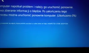 Komputer napotkał problem i należy go uruchomić ponownie. Błąd: UNEXPECTED STORE EXCEPTION.