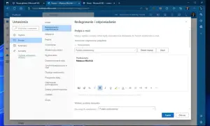 Ustawienia poczty w Outlook: jak ustawić stopkę w Outlook. Widok edycji podpisu e-mail.