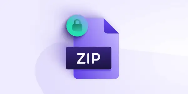 Ikona pliku ZIP z kłódką symbolizuje, jak zaszyfrować plik, zapewniając jego bezpieczeństwo.